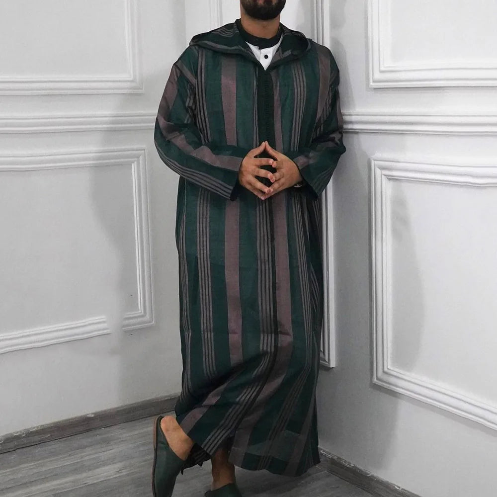 Muslim Mens Tshirt Robe Slim White Islamic Prayer Wear Casual Outfit