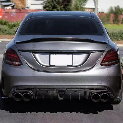 Rear Spoiler Wing Tail Splitter Diffuser Trunk Body Kit Decoration For Mercedes Benz C W205 and C63 C43 AMG 4Door 2014-2021