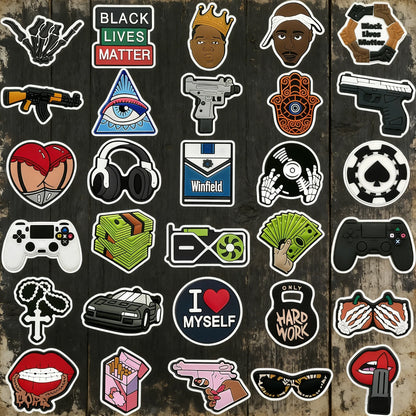 1PCS Cool Hip Hop Shoe Charms Trendy Streetwear Game Controller Money Shoe Decoration Pins, Funny Shoe Accessories for Men Teens