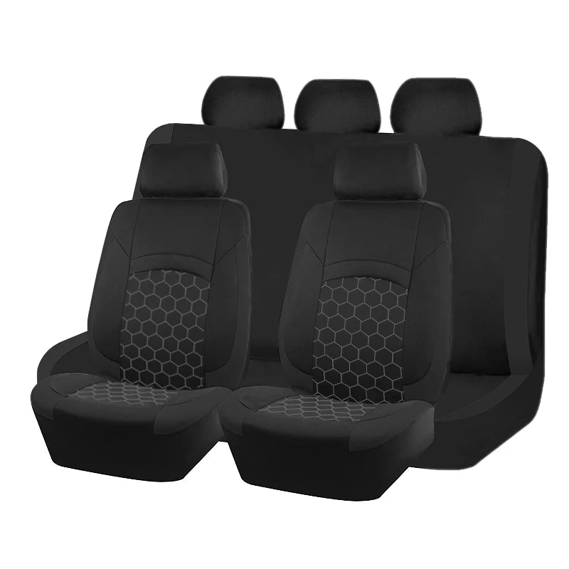 AUTOKING Football Embroidery Car Seat Covers Polyester Fabric Honeycomb Seat Covers Universal Fit Most Car Suv Truck