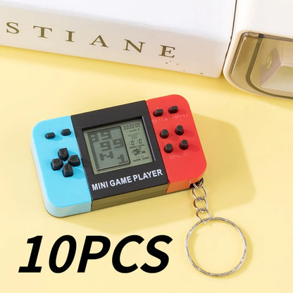 Handheld electronic game console handheld toy classic nostalgic Tetris game keychain small pendant