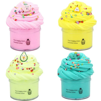 Butter Slime Kit 100ML Super Soft and Non-Stick DIY Fluffy Putty Stress Relief Toys Party Favor Toys For Kids Birthday Gifts