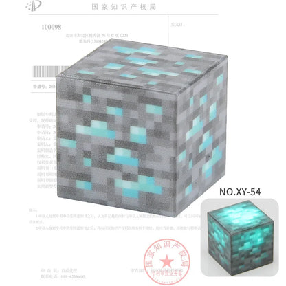 2CM Light-up Magnetic Square Building Blocks Replacement Parts DIY Educational Assembly Street Scene Lamp Bricks Kid Toy