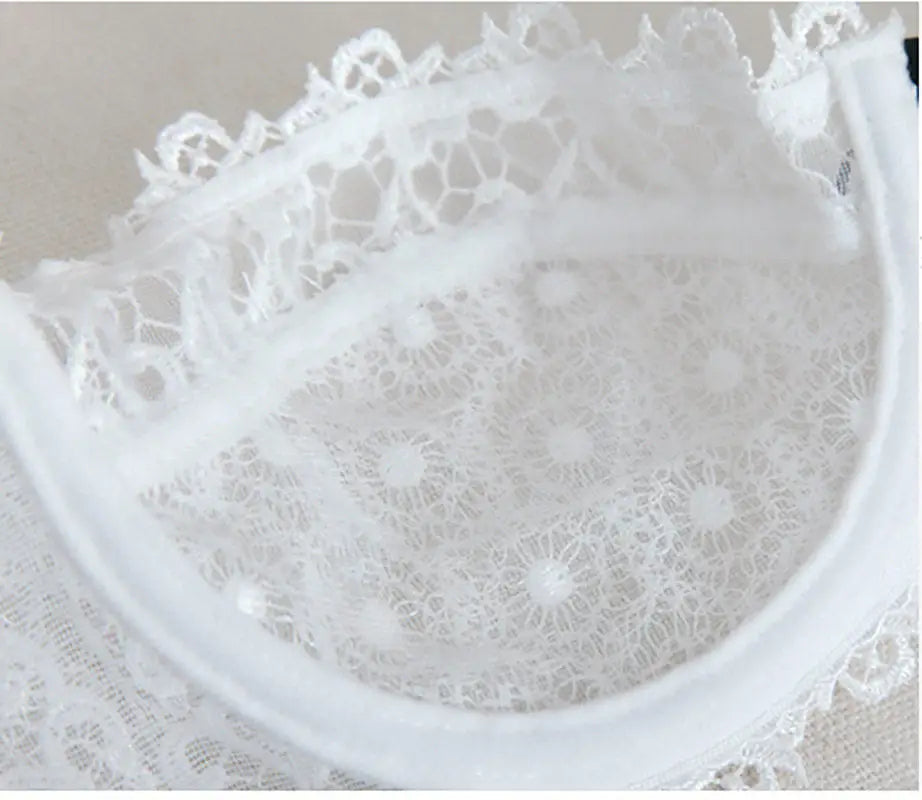 Women New Fashion Sweet Spicy Lace Lingerie Set Ultra Thin Half Cup Push Up Bra Soft Underwire Comfortable Top
