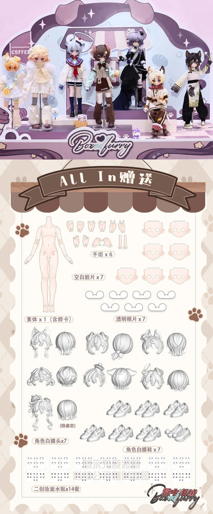 Genuine Mirai Dolls Boxed Furry Series 1/8 Action Figure Bjd Blind Box Anime Character Doll Model Desk Ornament Collect Toy Gift