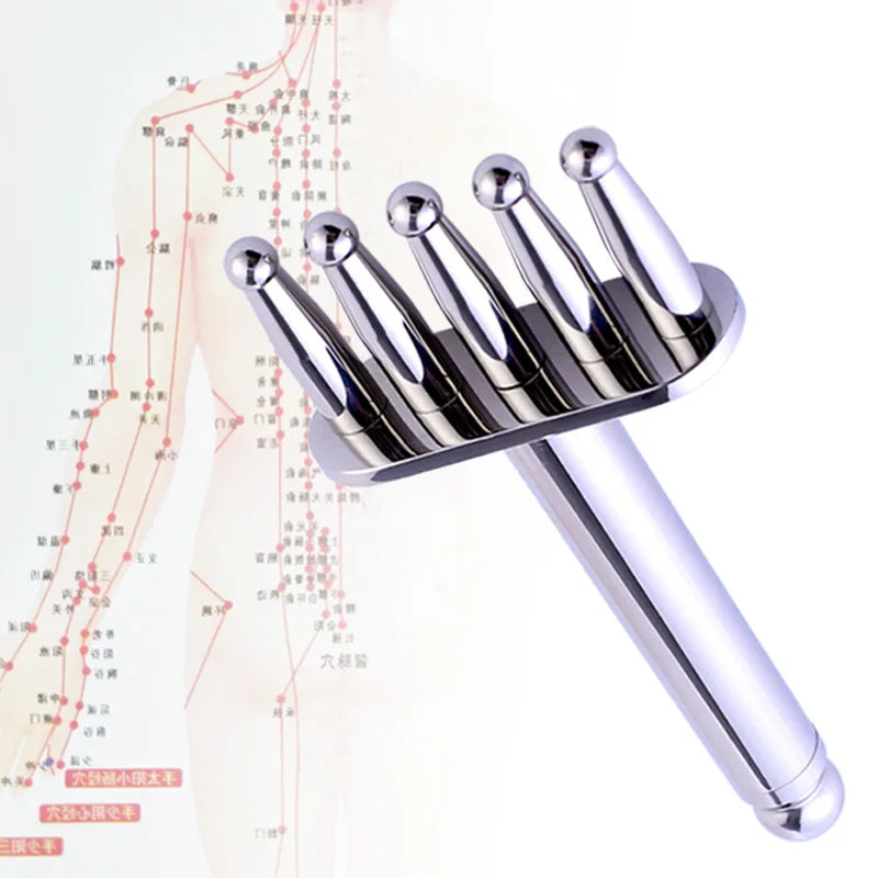 Bright Magnetic Fork magnet Five round heads Magnetic Fork Magnetic Point Meridian Massage Stick To Dredge Lymphatic Muscle Rela