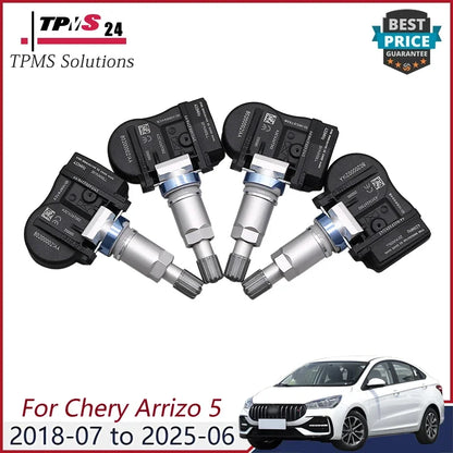 4PCS 433MHZ TPMS Tire Pressure Sensor 802000021AA For Chery Arrizo 5 GT Plus 5e 7 7e 8 EX GX e Fulwin A8 E3 Tiggo 3 3X 3xe 5 5e
