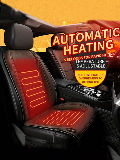 Universal Car Heated Seat Cushion 12V 24V Winter Warm Carriage Heating Blanket - Vehicle Seat Warmer Pad for All Seasons