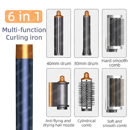 7-in-1 Multi-Function Hair Dryer & Styling Tool Curling Iron Hot Air Curling Brush Curling Barrel Professional Straightener