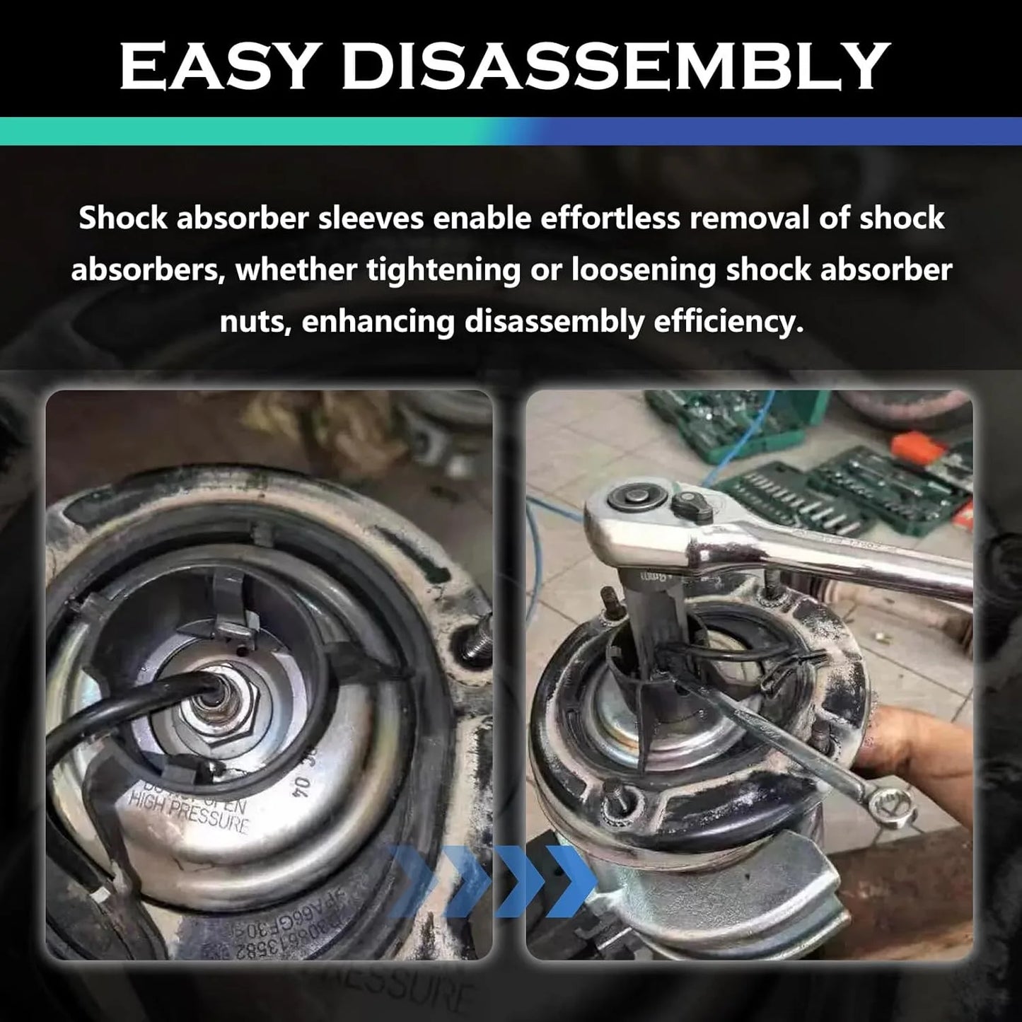 Automotive 1/2 Inch Drive 12 Point Suspension Strut Socket Tool 16-24mm Shock Absorber Nut Remover for Car Auto Repair Hand Tool