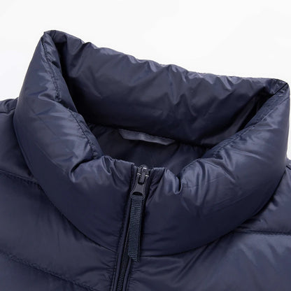 90 white duck down men's light and warm down jacket with a stand-up collar, fashionable and versatile autumn and winter coat