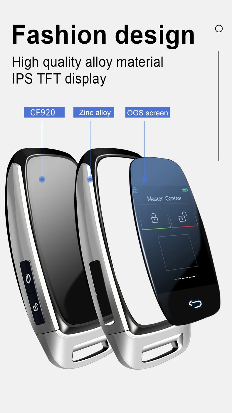 CF920 Modified Universal Remote Display Smart LCD Key Comfortable Entry Auto Lock Keyless Go For Audi/BMW/Ford/Mazda/Toyota/KIA