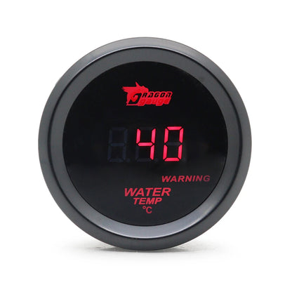 52mm Boost Gauge/Water Temp/Oil Temp/Oil Press/Voltage/Tachometer Gauge Digital Red led Black Case