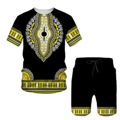Thai Shirt African Drum Performance Clothes Men's Ethnic Fashion Thin Polyester Casual Wear for Drumming Events
