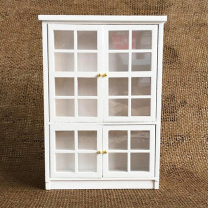 1:12 Dollhouse Miniature Bookcase Showcase Storage Cabinet Locker Display Cabinet Home Furniture Model Toy DollHouse Accessory