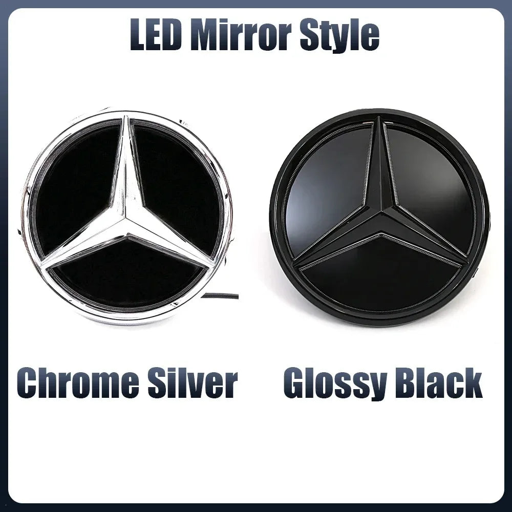 Front Grille LED Star Emblem Light Badge For Mercedes Benz GLC GLE GLS-Class 2016-2019