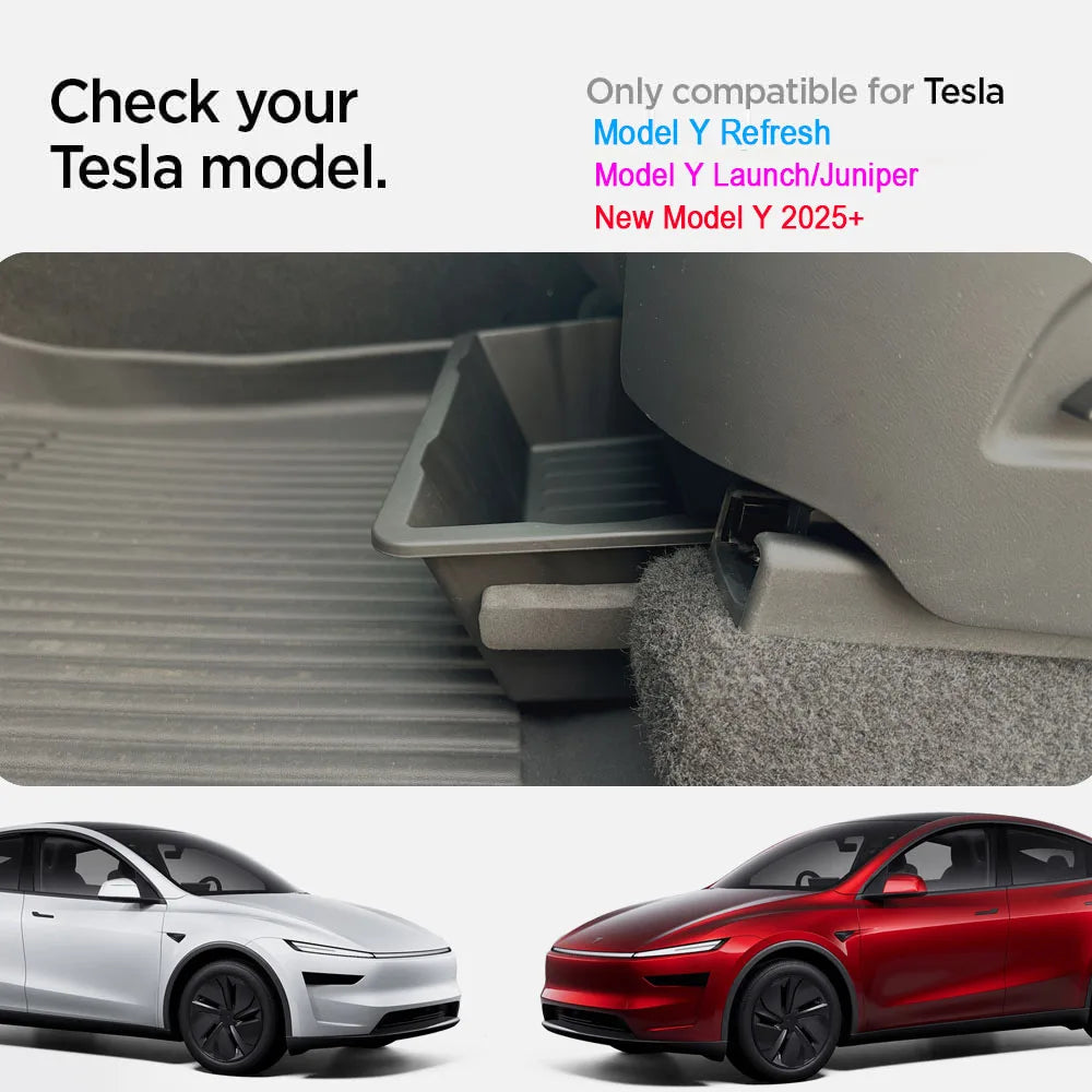 Under Seat Storage Box for Tesla Model Y Juniper Launch 2025 Centrol Console Organizer Travel Accessories Front Rear Seat Tray