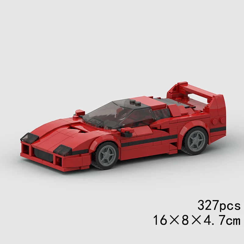 MOC Speed Sports Super Race Car Model Building Blocks Pickup Police Bricks City Racing Vehicle SUV Technical Rally Sport Toy