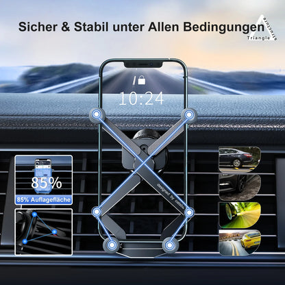 Eary Phone Holders for Your Car With Metal Hook Clip Air Vent Phone Stand Car Mount With 360°Rotating Fits for iPhone Samsung