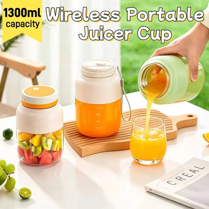 1 set of electric juicer, portable rechargeable blender for smoothies and milkshakes, suitable for office, gym, and travel