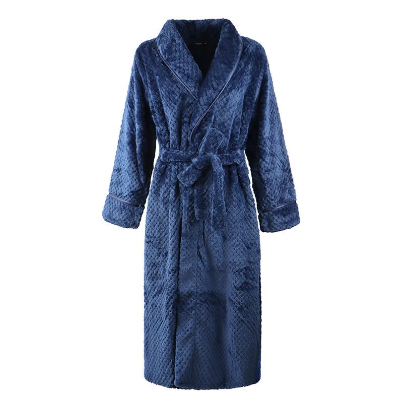 Thickened Extended Bebe Velvet Couple Robe Women's Winter plus Size Fashion Sleepwear Men's XXXL Sexy Home Clothes Pyjamas