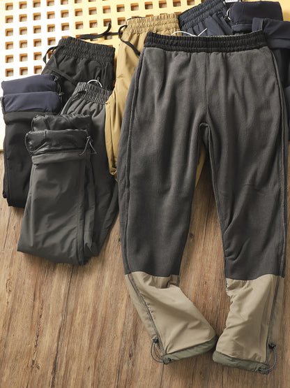 Nordic Men's Winter Ski Pants Fleece Lined Hiking Outdoor Windproof Waterproof Snowproof Cotton Trousers Youthful Energy Style