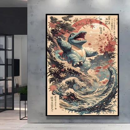 High Quality Pokemon Arcanine Pikachu Wall Painting with Unique Designs and Gorgeous Colors Adding A Touch of Brightness To Wall