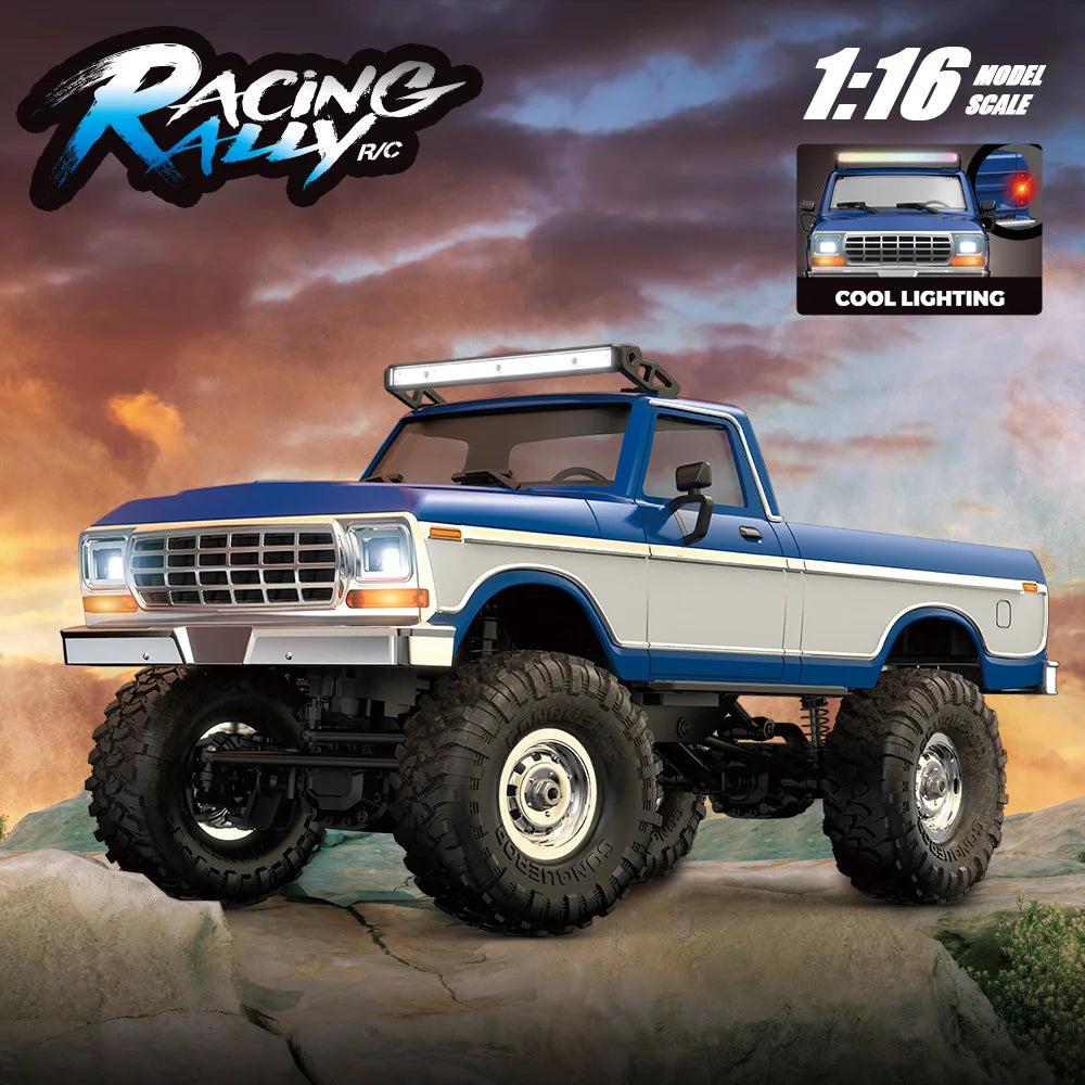 1:16 4WD Rc Car Full Scale Off-Road 2.4G Remote Control Cars With LED Monster Trucks Race Cars Model Toys For Kids Adult Gifts