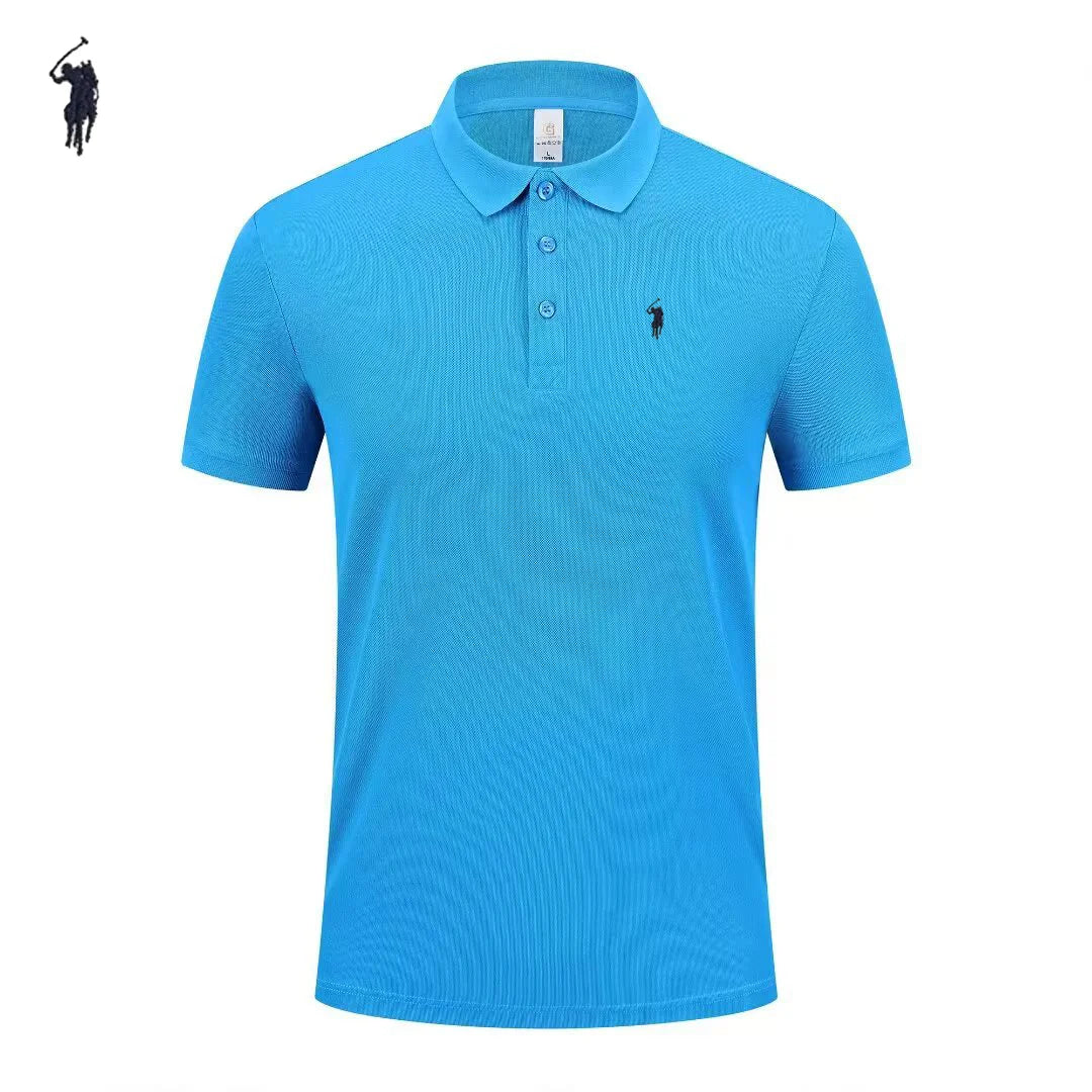 Luxury brand polo shirt short sleeved men's exquisite embroidered top summer new comfortable breathable business casual T-shirt