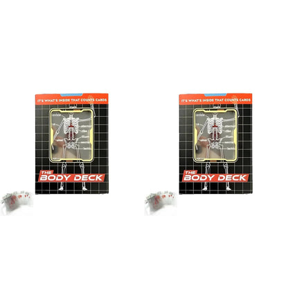 1-3PCS Human Anatomy Poker Cards The Body Deck Skeleton Playing Cards Waterproof Plastic Playing Cards Fun Halloween Board Game