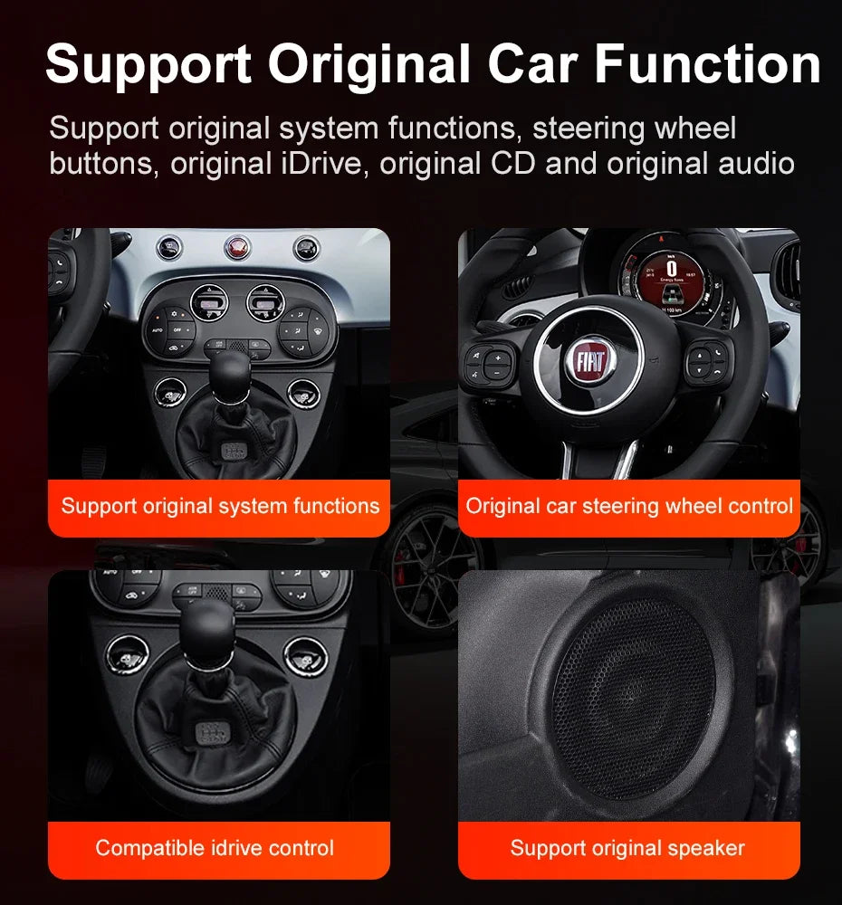 For Fiat Panda 2013-2020  Auto Multimedia Player  6.86" Touch Screen Steering Wheel Control Car GPS Navigation  Bluetooth Call