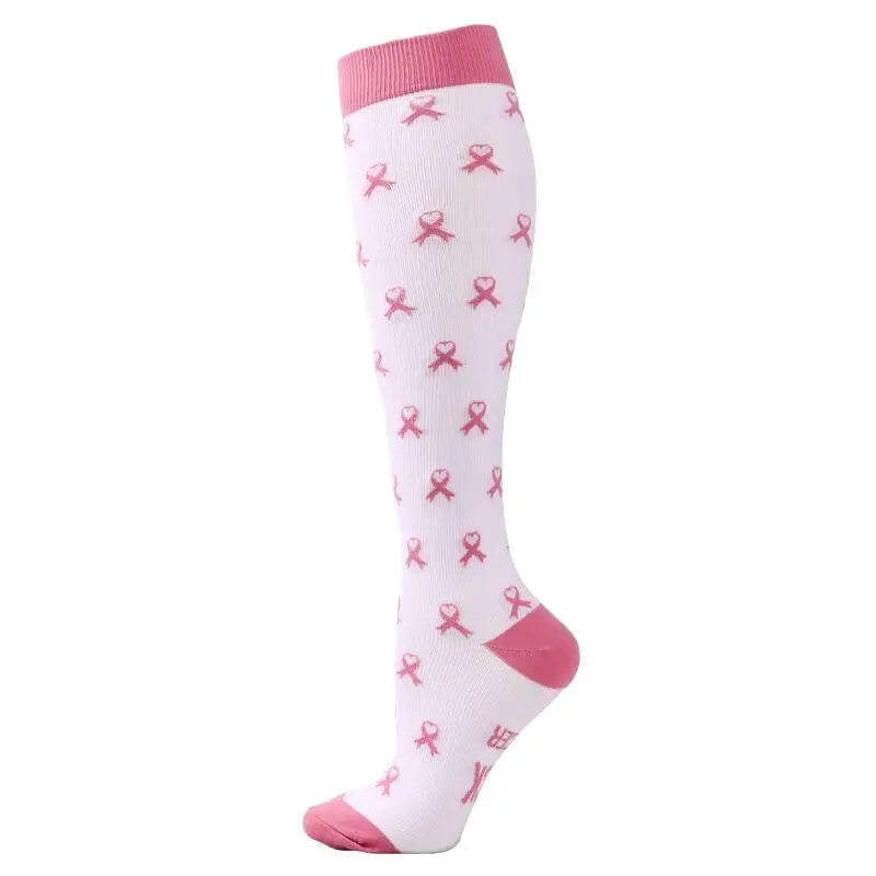 58 Styles Compression Socks 30 Mmhg Heart Star Stripe Socks New Unisex Golfs Tube Thigh Men Outdoor Long Pressure Stockings