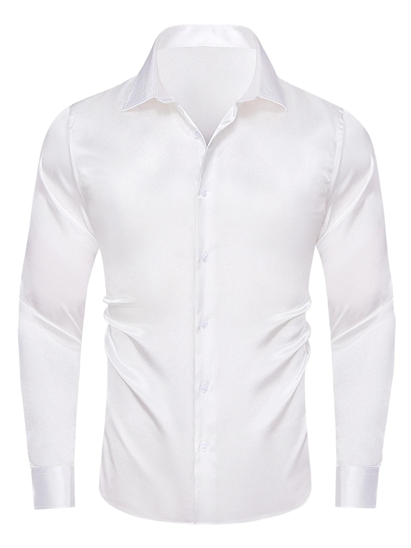 Hi-Tie Stain Mens Shirts Casual Long Sleeve Dress Shirt Blouse for Male Wedding Gift Party Teal Pink Red White Grey 15 COLORS