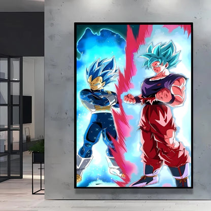 Canvas Posters Dragon Ball Goku Picture Children Gifts Home Decoration Waterproof Comics Pictures High Quality Wall Art Classic