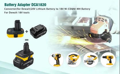 DCA1820 Power Tool Adapter USB Power Bank For Dewalt 20V Li-ion Battery DCB200 for Dewalt 18V Ni-cd Ni-mh Battery Tools DC9096