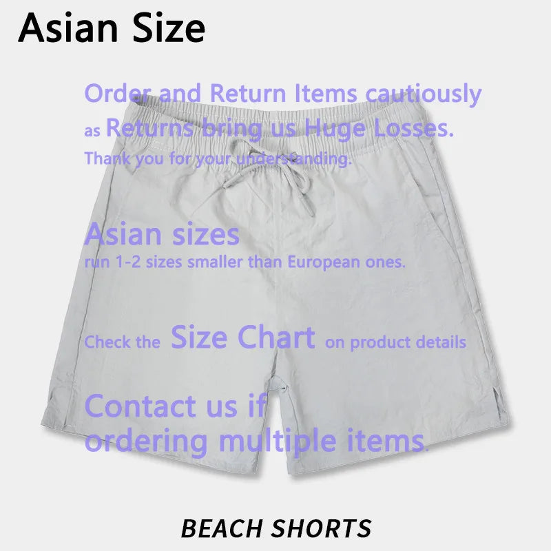 2026 Square Compass Rose Patch Italian Luxury Brand Style 3 Labels Shorts Men's Elastic Waist Drawstring 4 Inch Beach Shorts