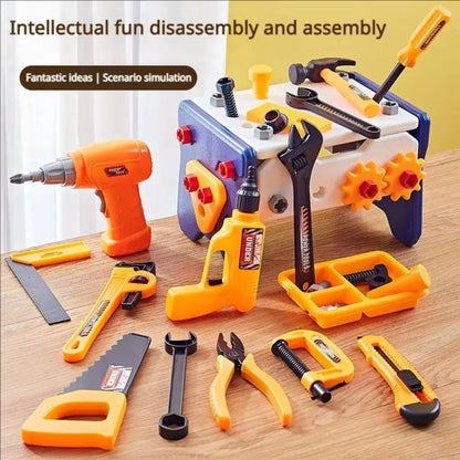 40/56/58Pcs Children's Play Repair Tool Set with Screwdrivers Play Screw Pretend Tools Kit Gift Plastic Construction