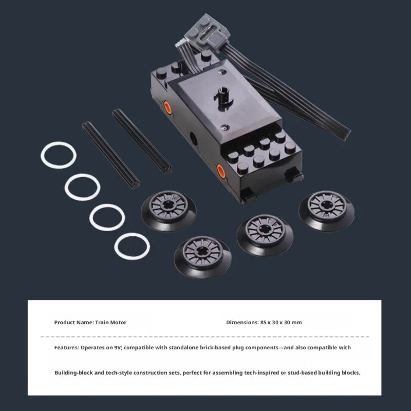 MOC Train Motor Building Block Motor Power Unit Motor Speed Control Remote Receiver Battery Box Series Assembly Components Serie