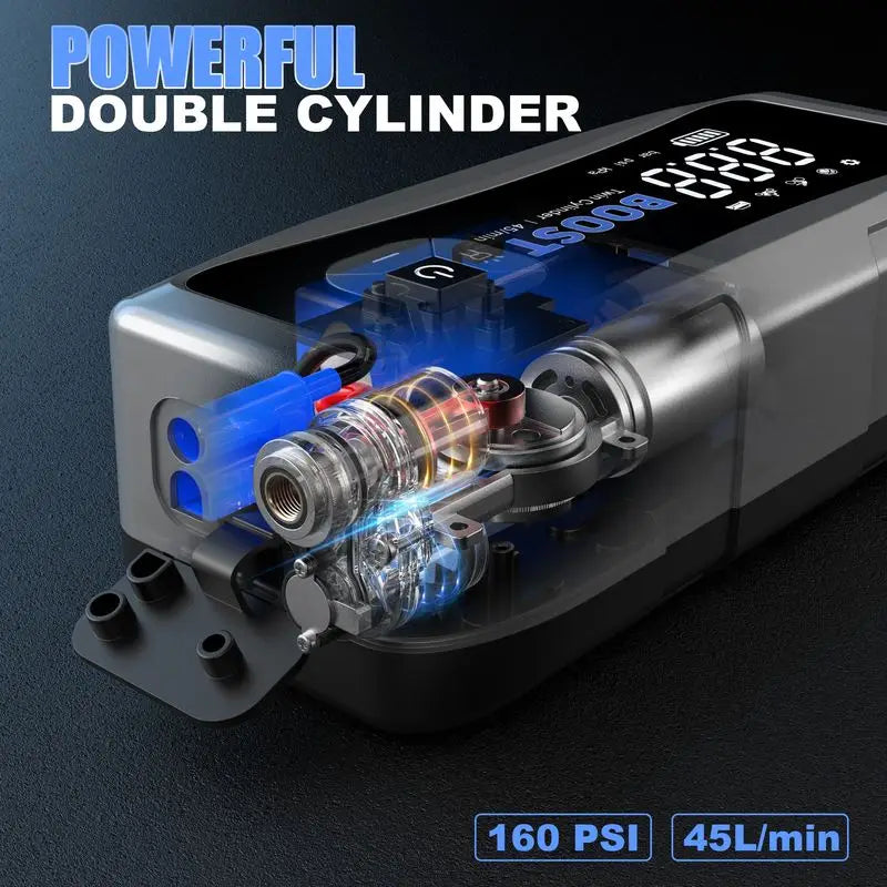 20000mAh Car Jump Starter Air Pump 12V  Professional Auto Booster Gas&Diesel Battery Starter 4000A Portable Splitter Battery