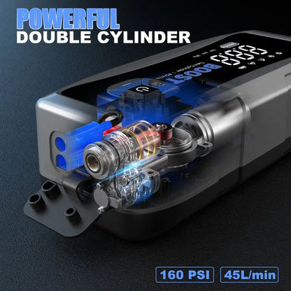 20000mAh Car Jump Starter Air Pump 12V  Professional Auto Booster Gas&Diesel Battery Starter 4000A Portable Splitter Battery