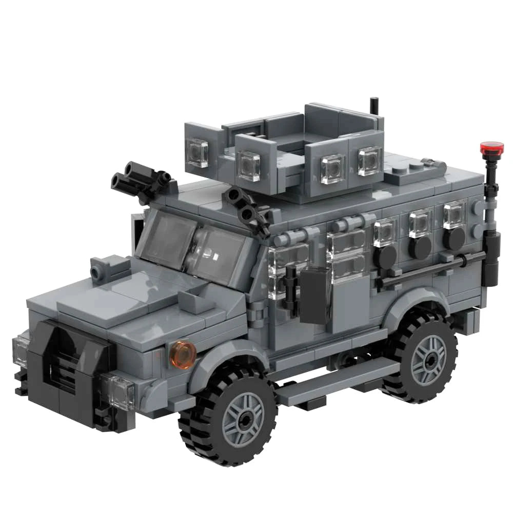 Modern Military MRAP Armored Vehicle Cougar Oshkosh M-ATV Kozak Building Blocks Set Car Tactical Off-Road For Collection 4x4 6x6