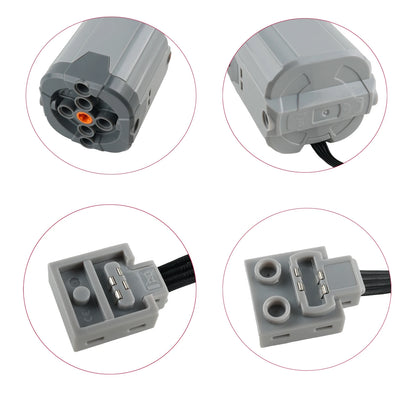 Enhanced XL Motor Part 2nd Generation High Speed Power Functions Building Blocks Technical Bricks Compatible Accessory For Kids