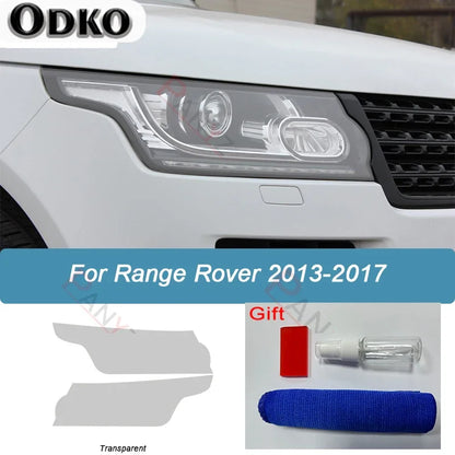 Car Headlight Protective Film Smoked Black Tint Wrap Vinyl Transparent TPU Protective  For Range Rover Vogue L405 2013-2021