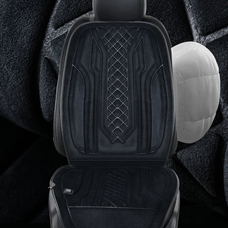 12V/24V Graphene Heated Car Seat Cushion Fast Heating Temperature Control Safety Protection Universal Car Seat Protector Cover