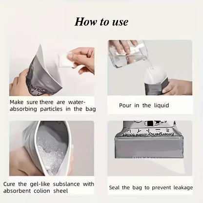 Disposable Urine & Vomit Bags, 700ML Portable Urinal for Women/Men, Emergency Travel, Camping, Traffic Jam, Pregnant, Patient