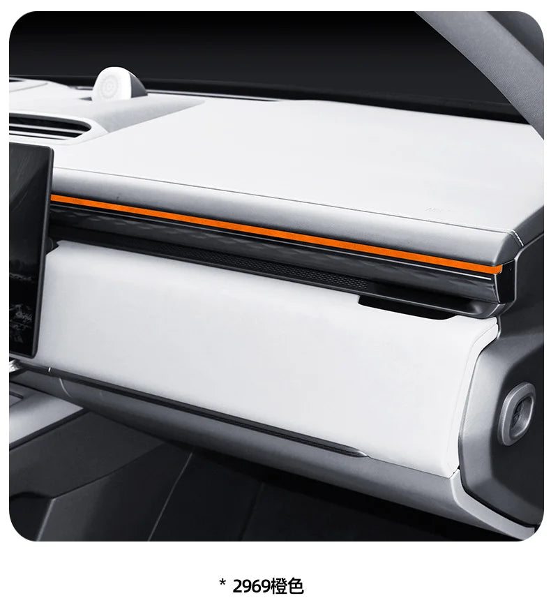 For ZEEKR 7X 2025 Super Suede Interior Accessory, Car Central Control Sliding Cover Panel Steering Wheel Decal Air Outlet Trim
