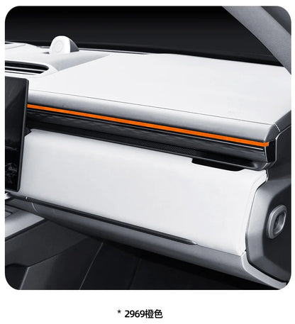 For ZEEKR 7X 2025 Super Suede Interior Accessory, Car Central Control Sliding Cover Panel Steering Wheel Decal Air Outlet Trim