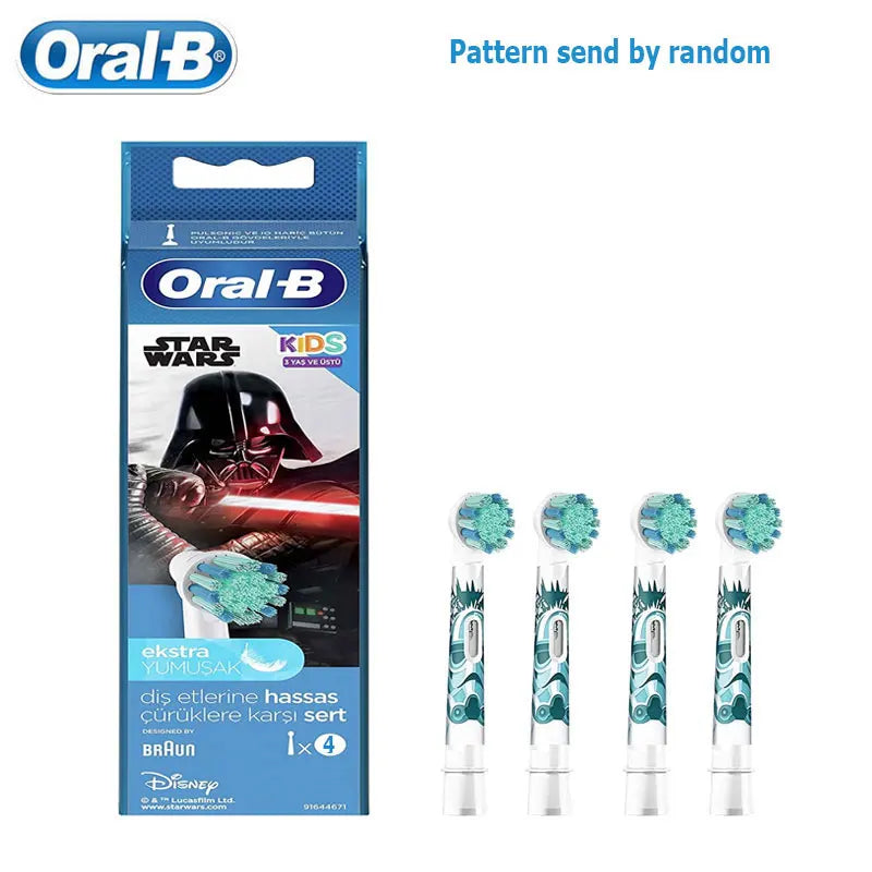 Oral B EB10 Toothbrush Heads for Kids Soft Bristle Electric Tooth Brush Replacement Refill Children's Teeth Cleaning Star Wars