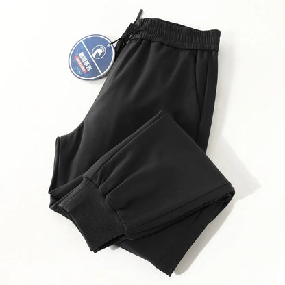 High-End Goose down Trousers Lightweight Warm Winter New Style Men's Simple Match Casual Elastic Waist Cuffed down Pants
