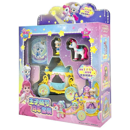 Catch！Teenieping Anime Figure Season 6 Shining Meteor Treasure Box Prince Carriage Set Magic Sweetheart Figurine Collection Toys